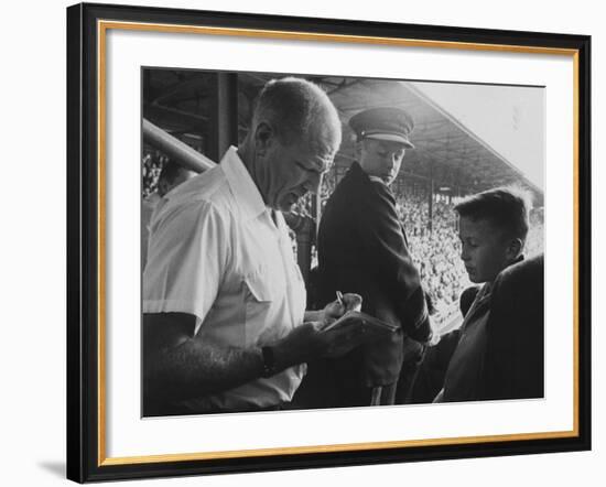 Bill Veeck During the 1959 World Series-null-Framed Premium Photographic Print