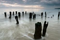 Moonrise at Winchelsea Beach and Heart-Shaped Rock, Winchelsea, Sussex, England, United Kingdom-Bill Ward-Photographic Print