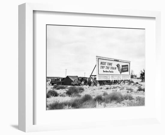 Billboard Camp, 1938-Dorothea Lange-Framed Giclee Print