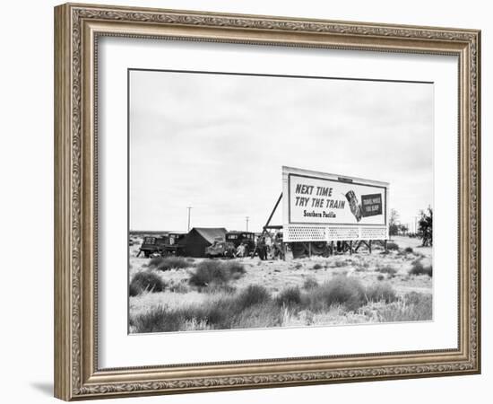 Billboard Camp, 1938-Dorothea Lange-Framed Giclee Print