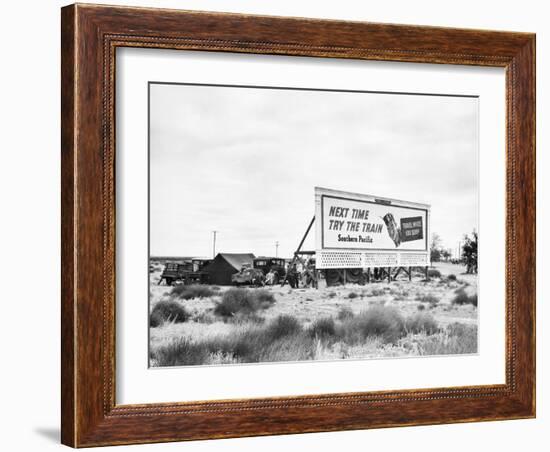 Billboard Camp, 1938-Dorothea Lange-Framed Giclee Print