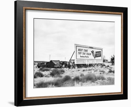 Billboard Camp, 1938-Dorothea Lange-Framed Giclee Print