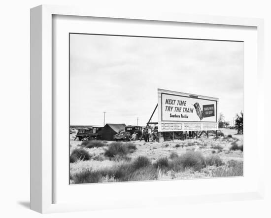 Billboard Camp, 1938-Dorothea Lange-Framed Giclee Print