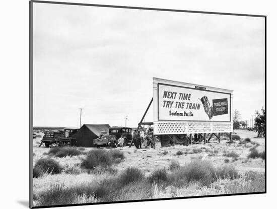 Billboard Camp, 1938-Dorothea Lange-Mounted Giclee Print