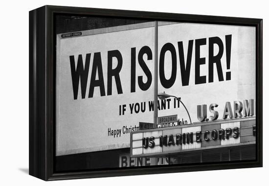 Billboard in times Square, War is Over!-null-Framed Premier Image Canvas