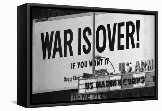 Billboard in times Square, War is Over!-null-Framed Premier Image Canvas