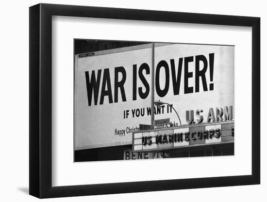 Billboard in times Square, War is Over!-null-Framed Photographic Print