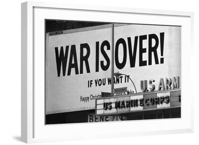 Billboard in Times Square, War is Over! Solid-Faced Canvas Print