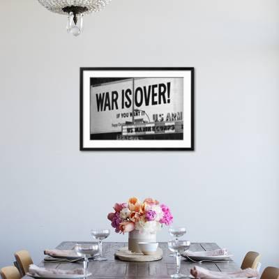 Billboard in Times Square, War is Over! Solid-Faced Canvas Print