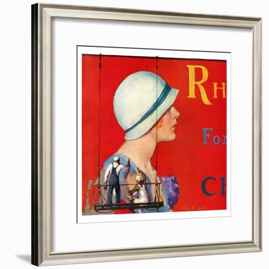 "Billboard Painters,"July 9, 1932-Penrhyn Stanlaws-Framed Giclee Print