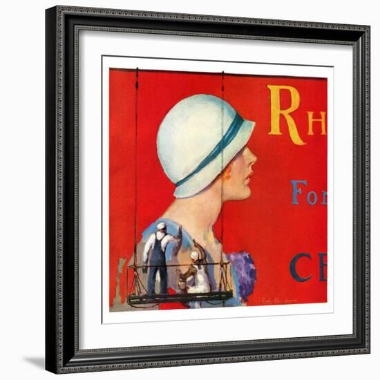 "Billboard Painters,"July 9, 1932-Penrhyn Stanlaws-Framed Giclee Print