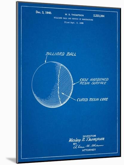 Billiard Ball Patent-Cole Borders-Mounted Art Print