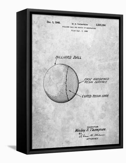 Billiard Ball Patent-Cole Borders-Framed Stretched Canvas