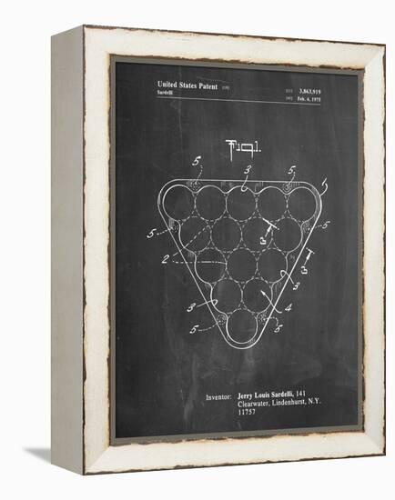 Billiard Ball Rack Patent-Cole Borders-Framed Stretched Canvas