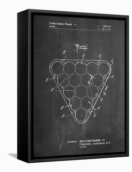 Billiard Ball Rack Patent-Cole Borders-Framed Stretched Canvas