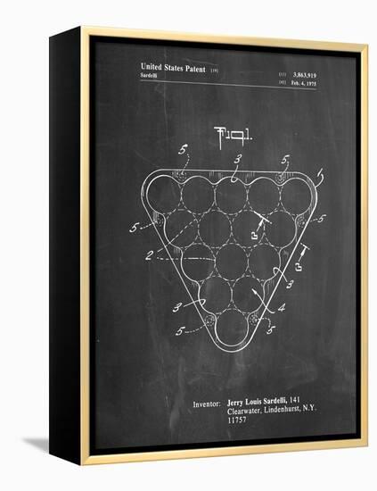 Billiard Ball Rack Patent-Cole Borders-Framed Stretched Canvas