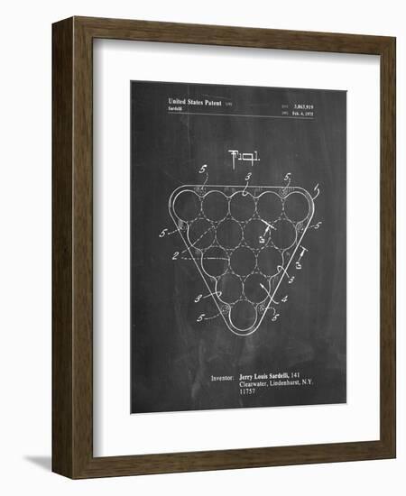 Billiard Ball Rack Patent-Cole Borders-Framed Premium Giclee Print