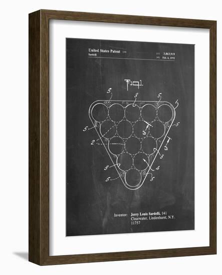 Billiard Ball Rack Patent-Cole Borders-Framed Art Print