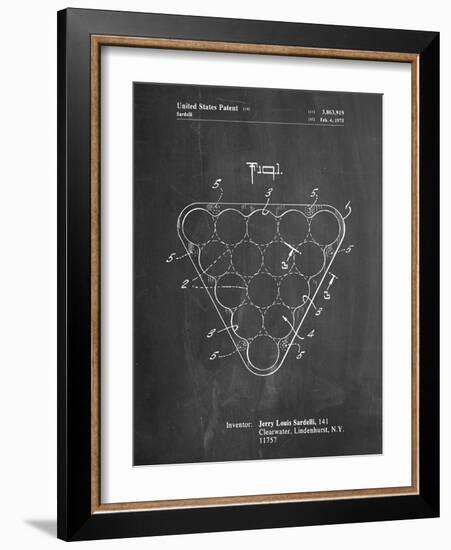 Billiard Ball Rack Patent-Cole Borders-Framed Art Print