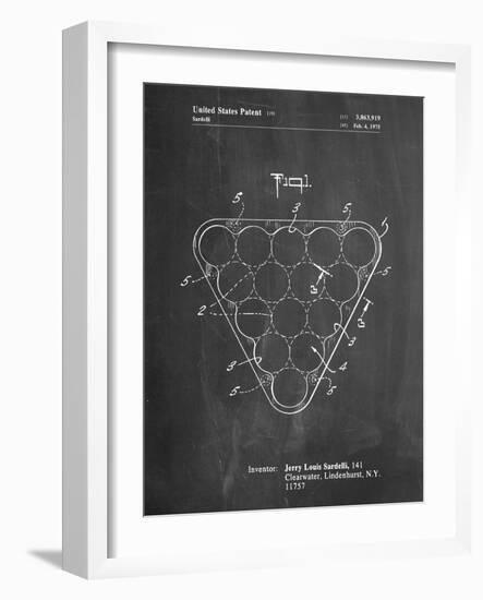 Billiard Ball Rack Patent-Cole Borders-Framed Art Print