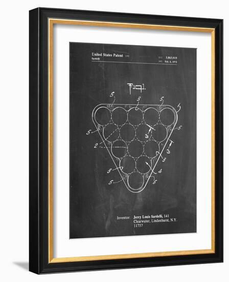 Billiard Ball Rack Patent-Cole Borders-Framed Art Print