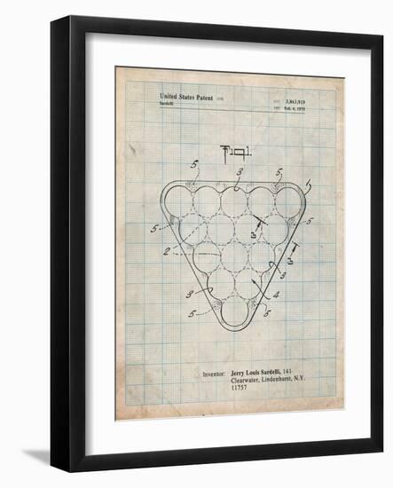 Billiard Ball Rack Patent-Cole Borders-Framed Art Print