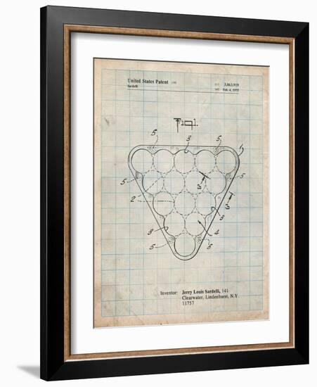 Billiard Ball Rack Patent-Cole Borders-Framed Art Print