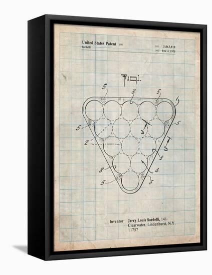 Billiard Ball Rack Patent-Cole Borders-Framed Stretched Canvas