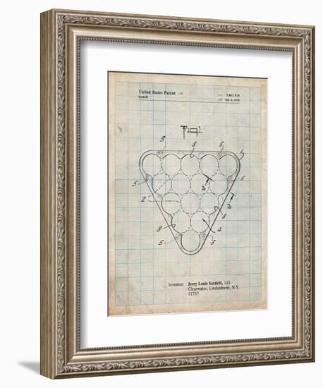 Billiard Ball Rack Patent-Cole Borders-Framed Premium Giclee Print