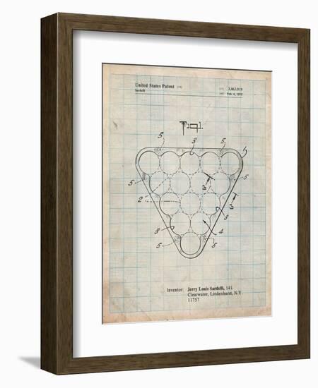 Billiard Ball Rack Patent-Cole Borders-Framed Premium Giclee Print