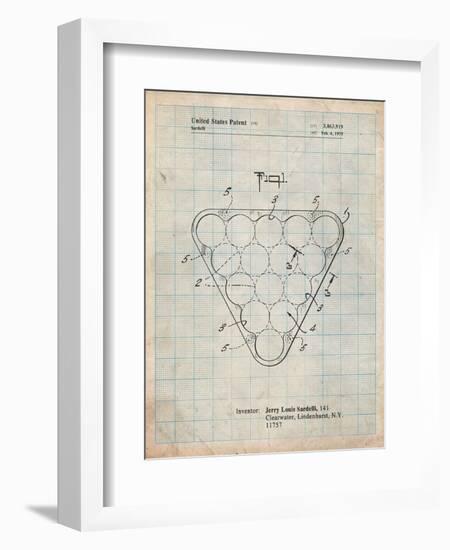 Billiard Ball Rack Patent-Cole Borders-Framed Premium Giclee Print