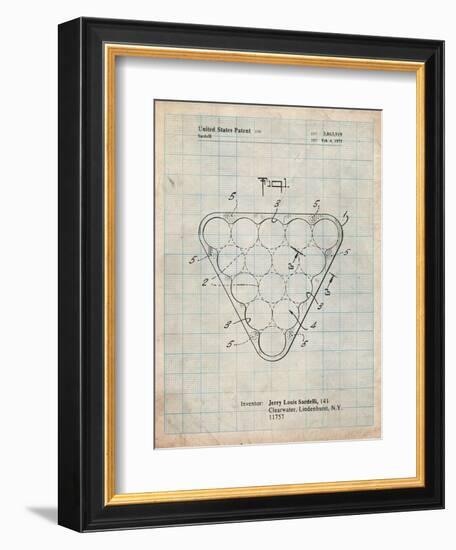 Billiard Ball Rack Patent-Cole Borders-Framed Premium Giclee Print