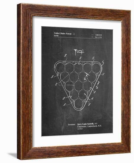 Billiard Ball Rack Patent-Cole Borders-Framed Art Print