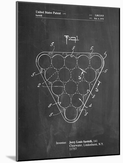 Billiard Ball Rack Patent-Cole Borders-Mounted Art Print