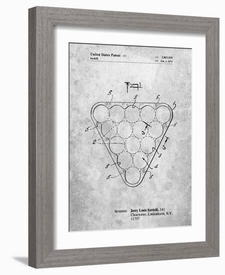 Billiard Ball Rack Patent-Cole Borders-Framed Art Print