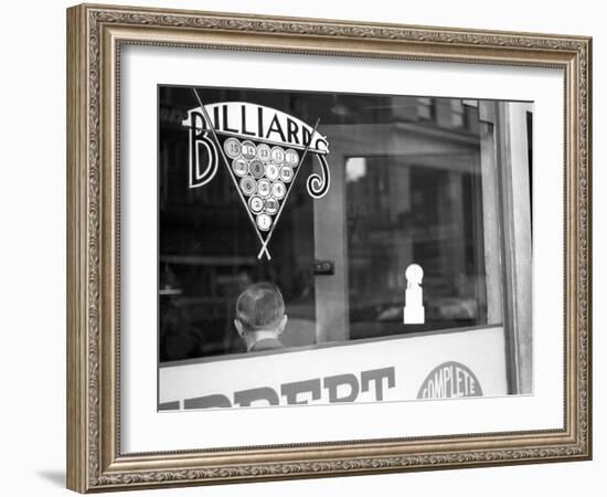 Billiard Hall, Greensboro, North Carolina, c.1938-John Vachon-Framed Photo