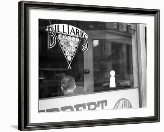 Billiard Hall, Greensboro, North Carolina, c.1938-John Vachon-Framed Photo