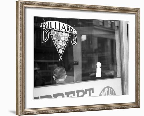 Billiard Hall, Greensboro, North Carolina, c.1938-John Vachon-Framed Photo