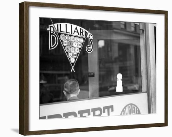 Billiard Hall, Greensboro, North Carolina, c.1938-John Vachon-Framed Photo