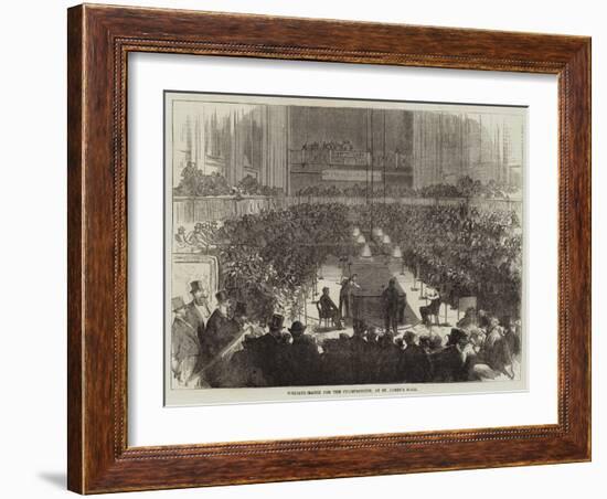 Billiard-Match for the Championship, at St James's Hall-null-Framed Giclee Print