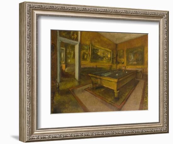 Billiard Room at M‚nil-Hubert-Edgar Degas-Framed Giclee Print