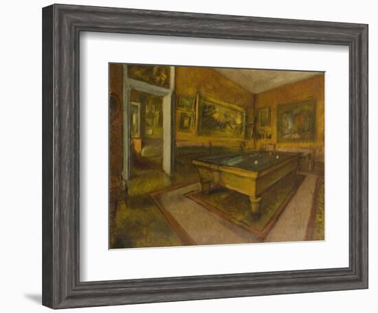 Billiard Room at M‚nil-Hubert-Edgar Degas-Framed Giclee Print