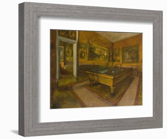 Billiard Room at M‚nil-Hubert-Edgar Degas-Framed Giclee Print