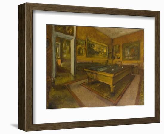 Billiard Room at M‚nil-Hubert-Edgar Degas-Framed Giclee Print