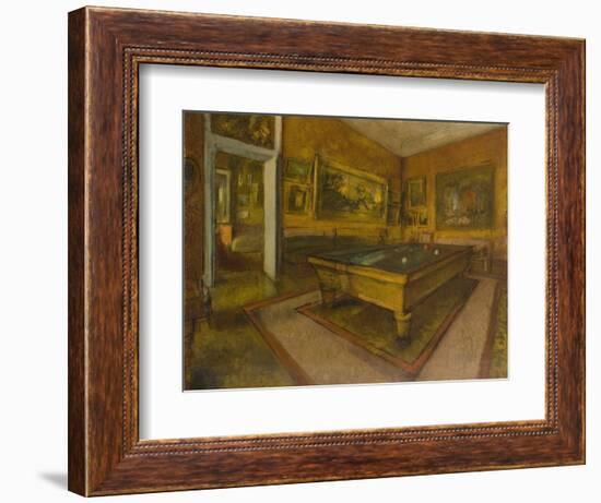 Billiard Room at M‚nil-Hubert-Edgar Degas-Framed Giclee Print