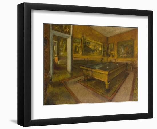 Billiard Room at M‚nil-Hubert-Edgar Degas-Framed Giclee Print