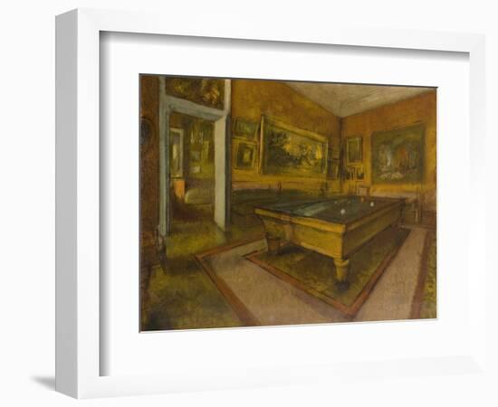 Billiard Room at M‚nil-Hubert-Edgar Degas-Framed Giclee Print