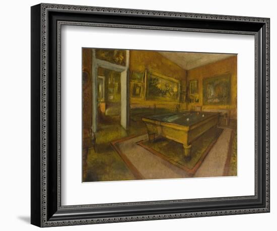 Billiard Room at M‚nil-Hubert-Edgar Degas-Framed Giclee Print