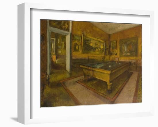 Billiard Room at M‚nil-Hubert-Edgar Degas-Framed Giclee Print