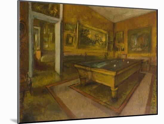 Billiard Room at M‚nil-Hubert-Edgar Degas-Mounted Giclee Print